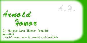 arnold homor business card